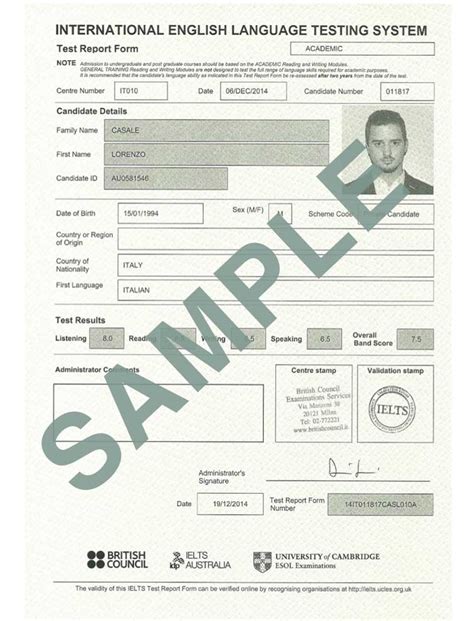 ielts results sample|Get my IELTS results .